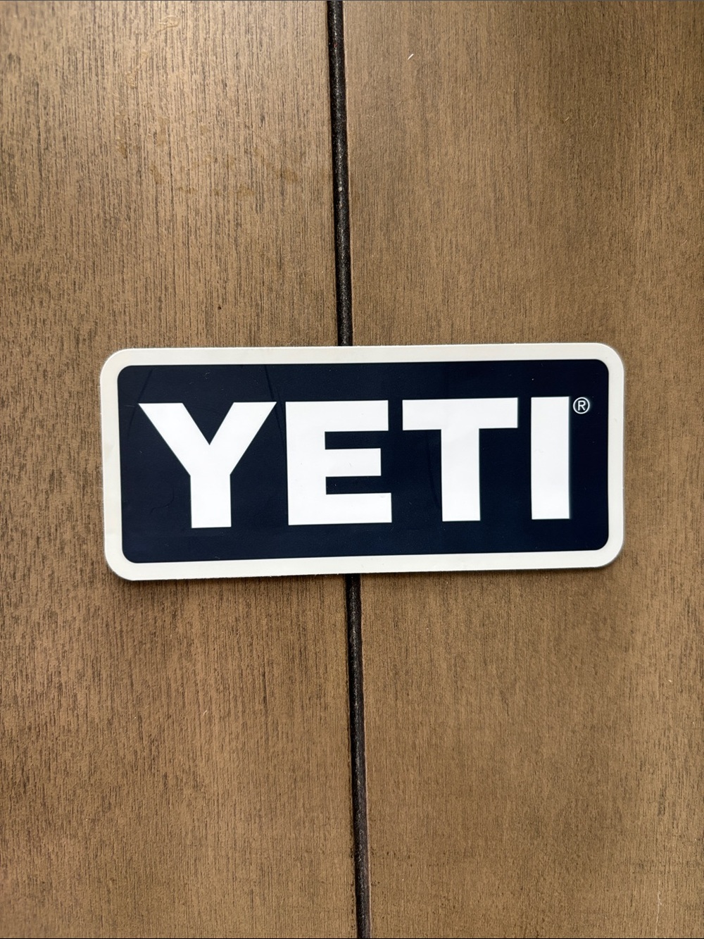 YETI Navy Blue and White Logo Sticker